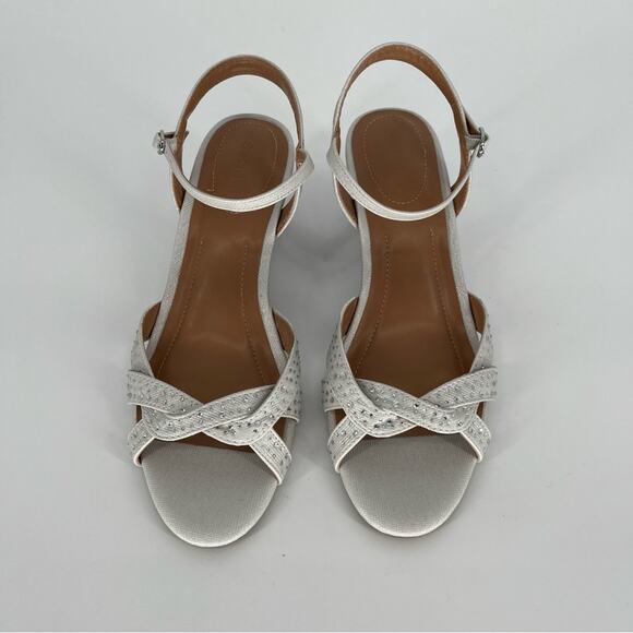 Style & Co Greyy Metallic Grey Crisscross Wedge Sandals – Size 9M - Picture 5 of 13